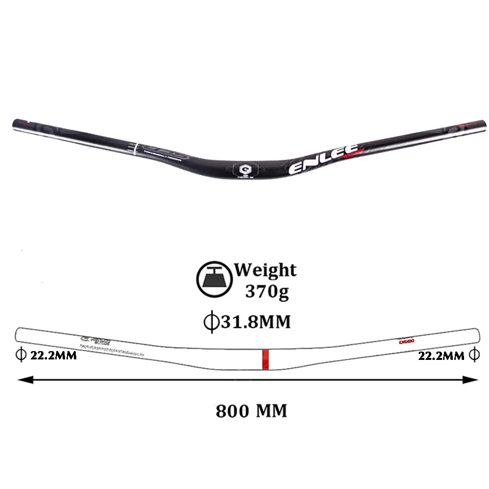 Enlee Handlebar 800mm Handlebar ENLEE Ultralight Aluminium Alloy