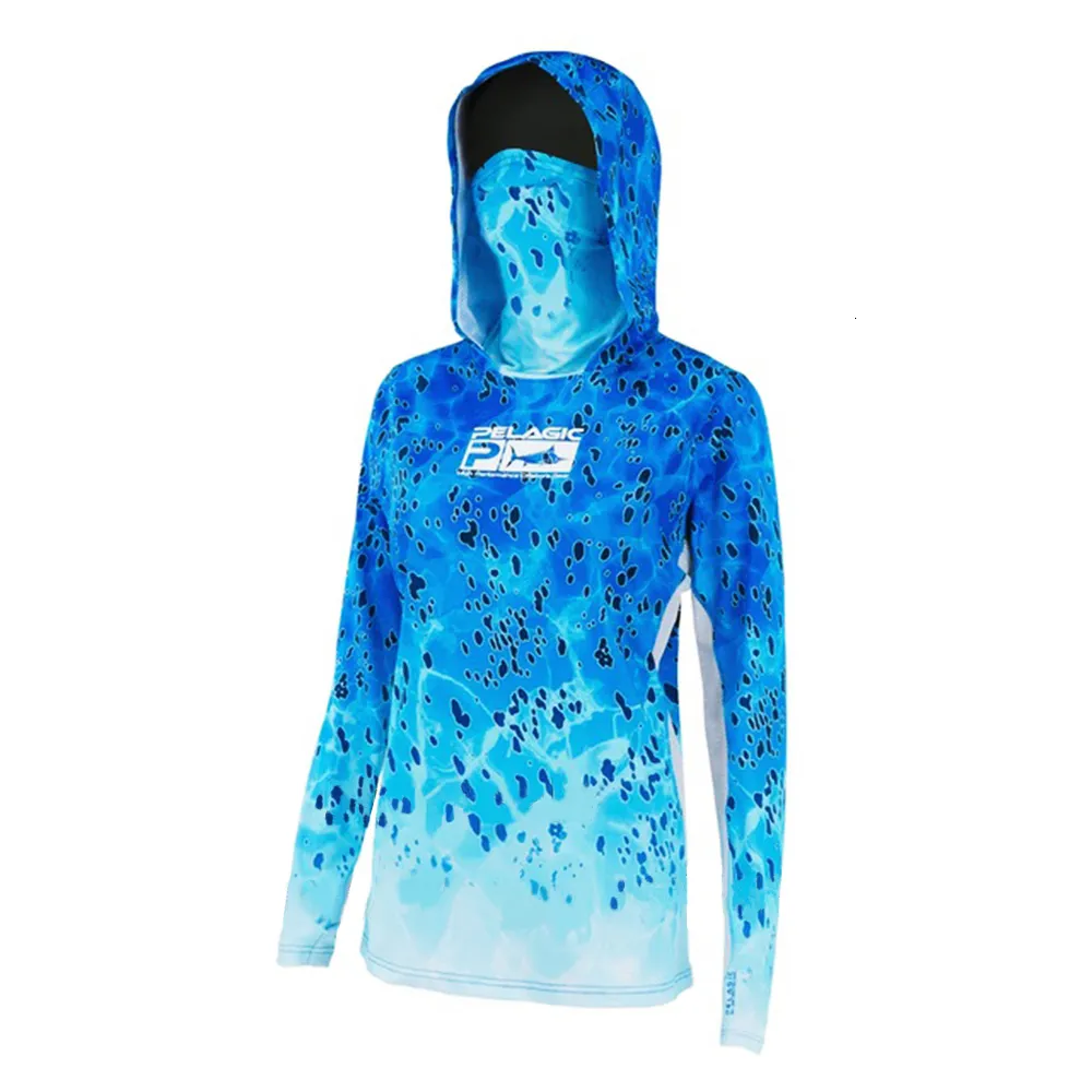 Other Sporting Goods PELAGIC Summer Colorful Gradient Fishing Hoodie  Clothing Face Mask Women Long Sleeve Tops Jersey UV Protection 50 Fishing  Shirt 230617 From Men06, $18.59