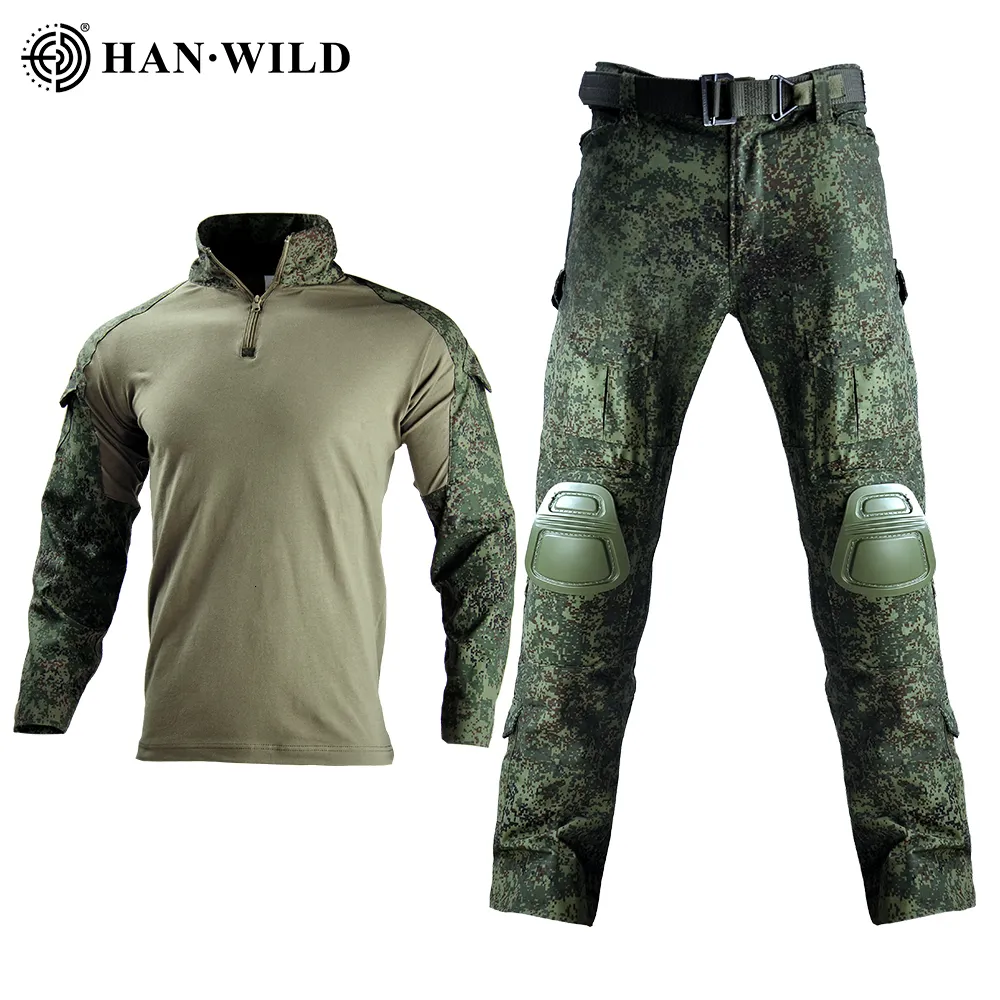 Autres articles de sport Coussinets uniformes de camouflage tactique russe Combinaisons de combat militaires Vêtements de chasse de travail Formation de l'armée Vêtements pour hommes en plein air 230617