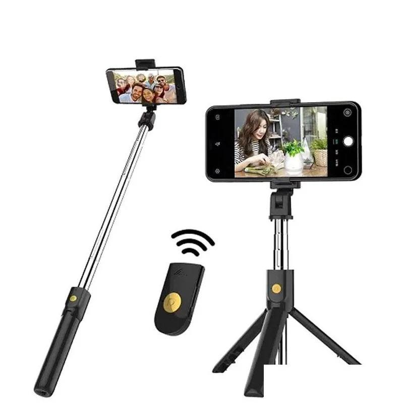 Selfie Monopods Certification CE Bâton Bluetooth Télécommande Trépied Handphone Live P O Holder Caméra Retardateur Artefact Rod Drop Dhhdw