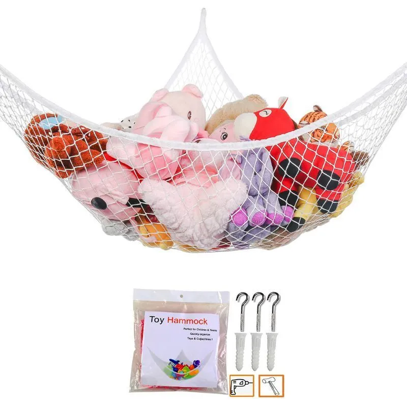 Portaledges Mesh Net Toy Hangmat Hoek Knuffels Kids Baby Opknoping Organizer 230619