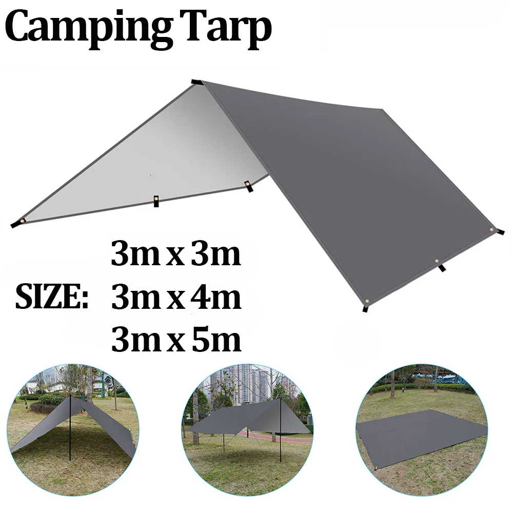 Палатки и укрытие водонепроницаемой кемпинг брезент Sunshade УФ -защита Легкие приключения на открытом воздухе для походных походных походных