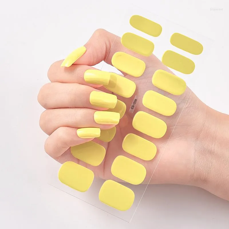 Adesivi per unghie Adesivo a copertura totale per unghie Decorazione per manicure Involucri in tinta unita puri Autoadesivi fai-da-te