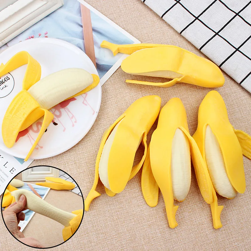 Brinquedo de descompressão Peeling Banana Squeeze Squish Fidget Toys Decompress Squeeze Prank Tricks Antistress Stress Relief Brinquedo para crianças para presentes 230617