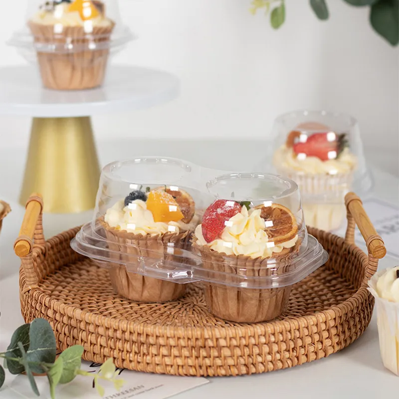 Contenitori Per Cupcake In Plastica Trasparente - Confezione Da 100 Pezzi Monouso Ideali Per Feste E Pasticceria - 2