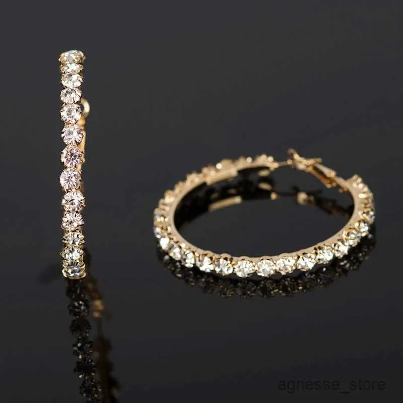 Stud Wholesa diamond hoop earrings for women luxury designer circle earrings gold silver style jewelry R230619
