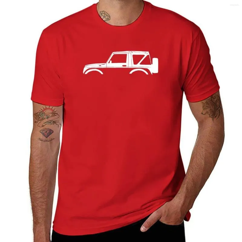 Męska sylwetka samochodowa-SJ410 kabriolet 4x4 (2nd generacji) T-shirt koszulki T-shirty męskie koszulka męska