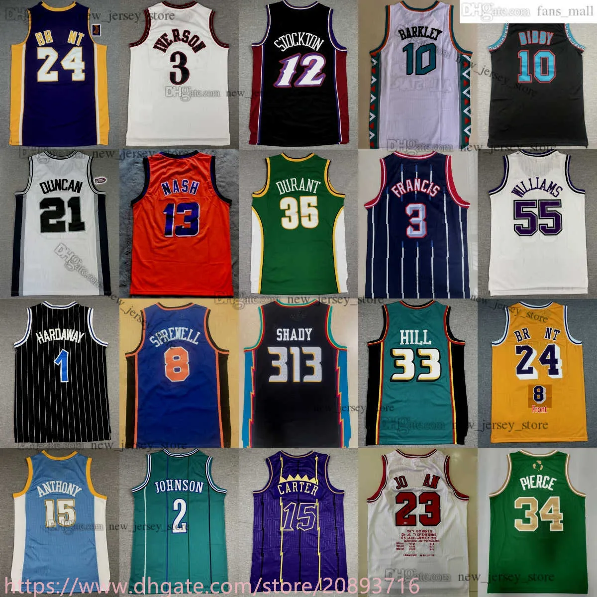 Mitchell i Ness 1998-99 Basketball Nowitzki koszulka Carter Allen Iverson Petrovic Rodman Curry Paul Garnett Miller Arenas James Webb