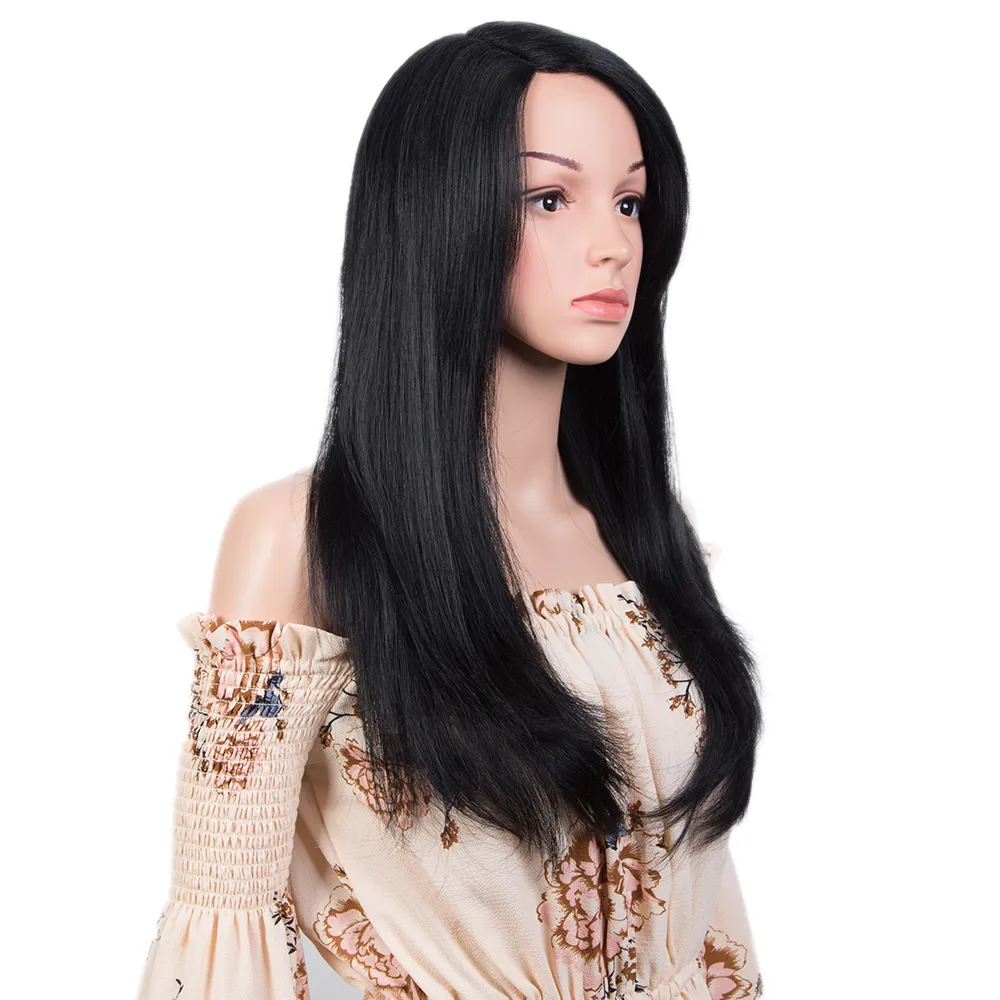 Kadınlar için insan saç perukları, renkli peruklar dantel peruk düz brezilya saç perukları 24 inç uzunluğunda peruk