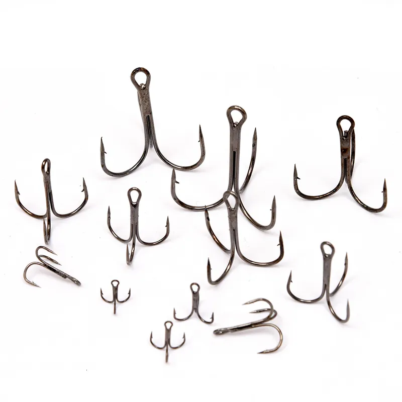 Replaceable High Carbon Steel Treble Small Fishing Hooks Optional