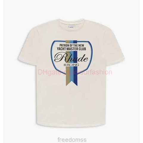 デザイナーファッション衣類 Tシャツ Tシャツ H8014#rhude 夏旗プリント半袖 Tシャツコットンストリートトップスカジュアルスポーツウェアロックヒップホップ販売用