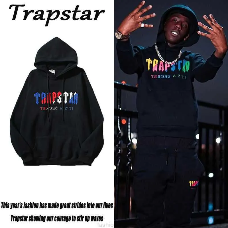 Designer Clothing Mens Sweatshirts Fashion Streetwear Trapstar Co Branded Ukdrill Embroidered Long Sleeve Hoodie American Hiphop Sports Versatile Hoodie Fashio