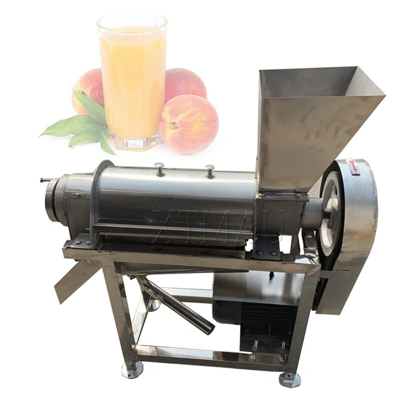 Exprimidor de naranjas y frutas automático comercial de 500 KG/H, Extractor de zumo de Mango con prensa en frío Industrial