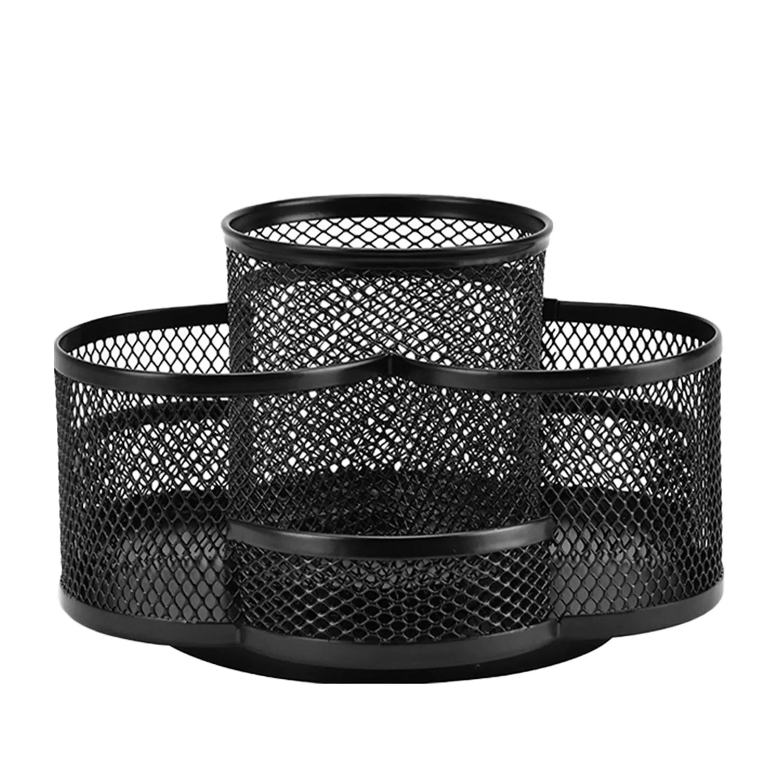 Pen Pencil Holder Desk Organizer Mesh Metal Office Supplies, Black - View #6