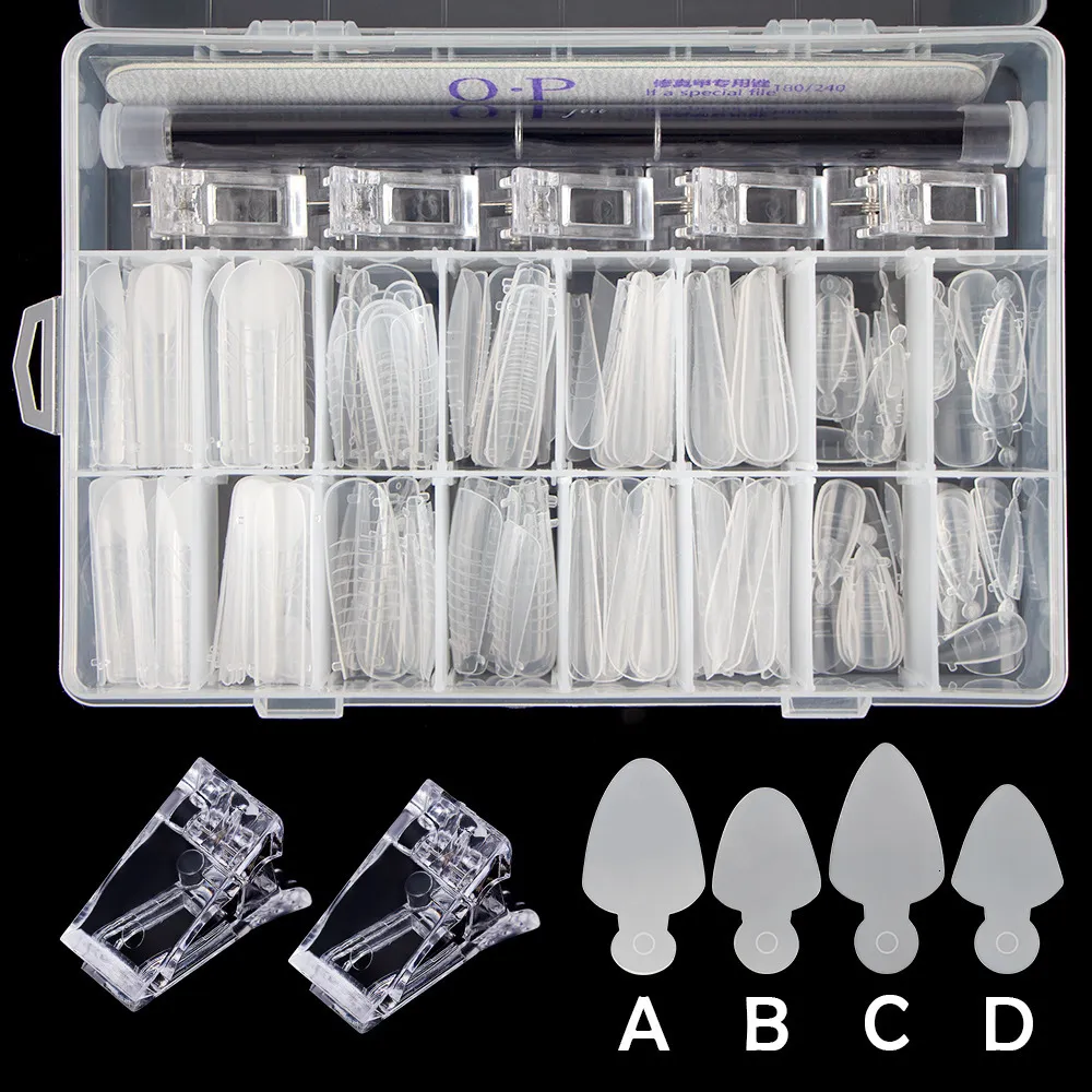 Ensemble de moules à ongles FILI outils d'art à double forme stylo Gel Clips Kit d'autocollants en Silicone français pour Top 230619