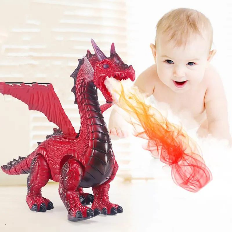Dinosaure Télécommandé Smalody – T-Rex Avec Marche, Rugissement, Fumée LED – Pistolet à Eau Inclus – Dès 3 Ans
