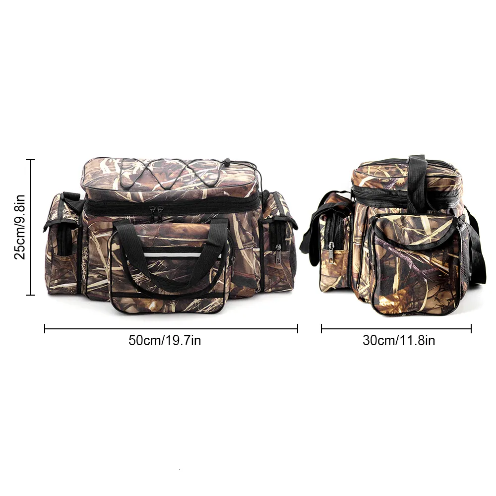Fishing Tackle Boxes 600D Canvas Shoulder Bags Large-capacity Fishing  Tackle Bags Multi-pocket Wear-resistant