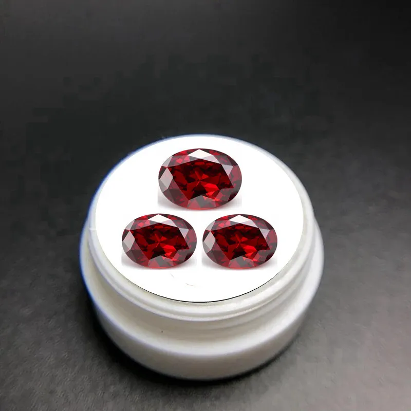 Löst diamanter Natural Red Ruby 10x14mm Oval Cut Gemstones Mined Garnet VVS Gemstone Diamond DIY Jewelry 230619