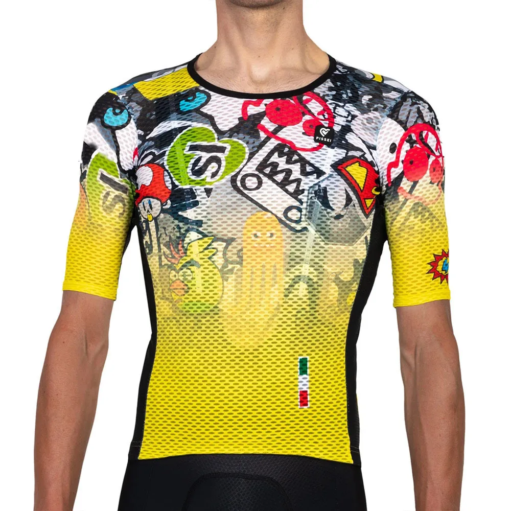 Rowerowe koszulki Sets Pissei Jersey Tshirt Base Lekkie i oddychające koszulę rowerową Summer Rower MAILLOT Outdoor Bieganie 230619