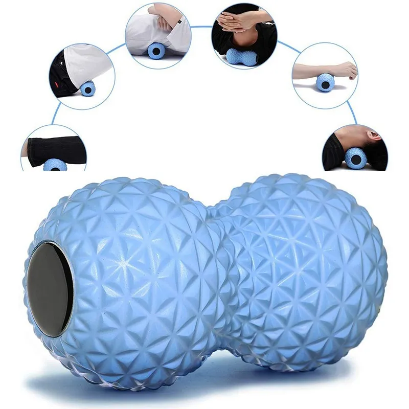 Back Massage Roller SELEWARE Peanut Massage Ball - Double Lacrosse Roller For Deep Tissue Muscle Relief Spine Roller