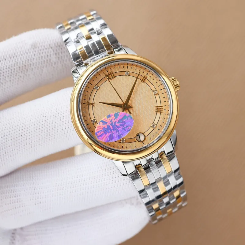 5A högkvalitativ alla rostfritt stål damer tittar på 32mm mks difei Classic Women Series Quartz Waterproof Watch Luxury Gifts 100