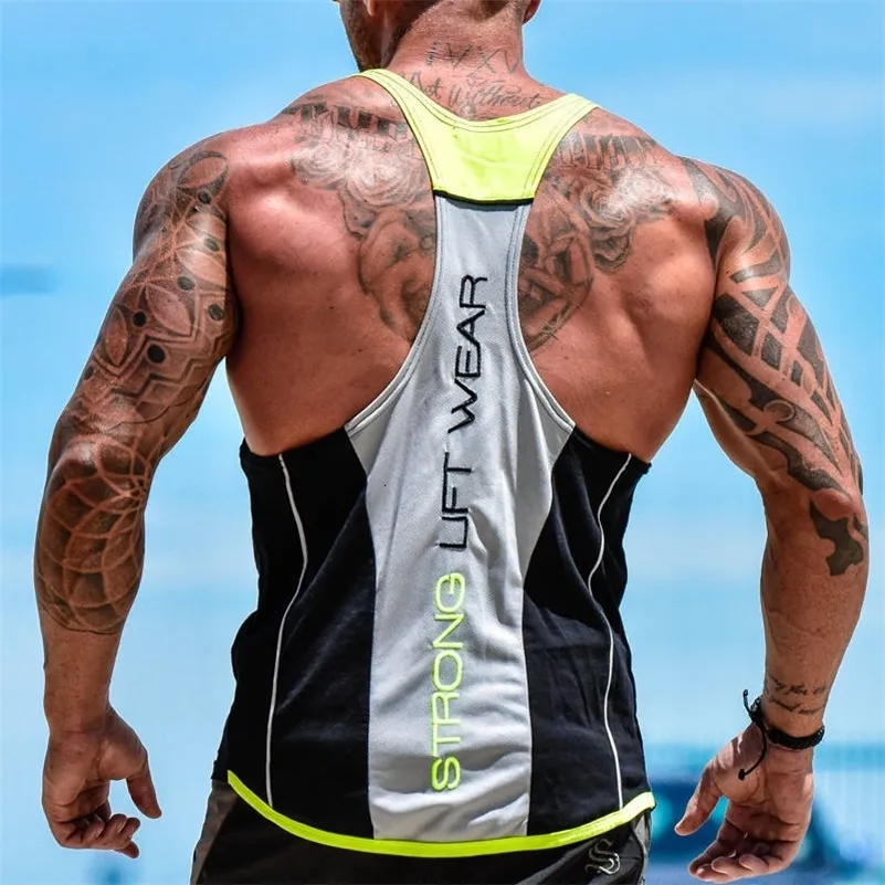 Débardeurs pour hommes Bodybuilding Débardeurs Hommes Gym Workout Fitness chemise sans manches Mâle D'été Coton Maillot Casual Singlet Gilet Marque Vêtements 230619