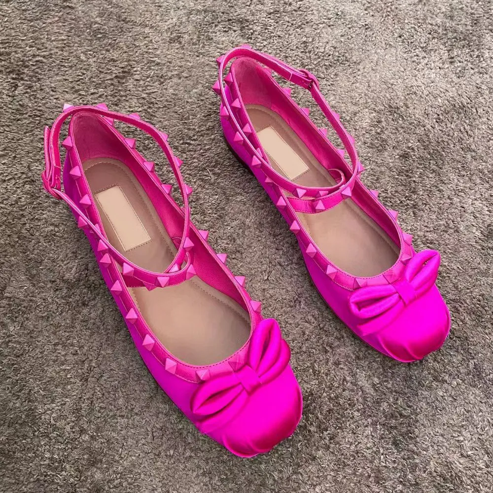 Satin pointe shoe inspired eleash toms