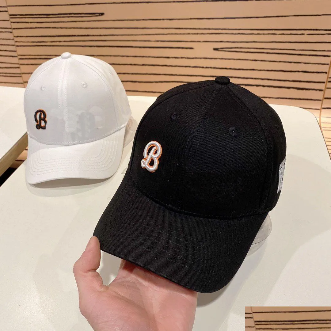 Ball Caps 23ss 2 kleur Merk Mode Baseball Cap Zomer Mannen Vrouwen Letters Print Baseballs Katoen Koppels Pu Leer Casual ha Dhpko