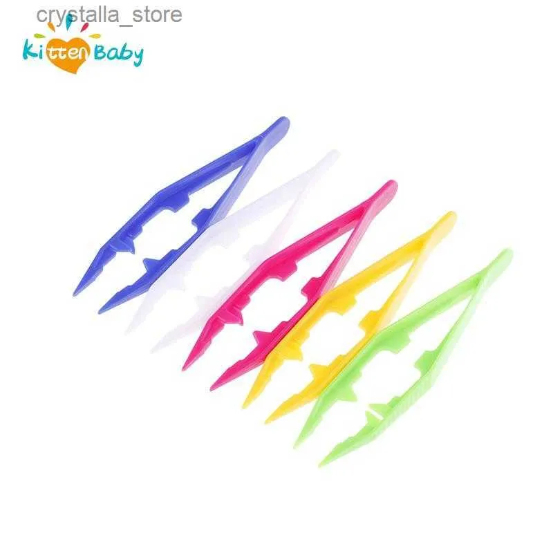 New 5pcs Children DIY Toy Durable Kids Plastic Clip Baby Tweezers Toy Kids' Craft For Perler Bead Accessories DIY Tool L230518