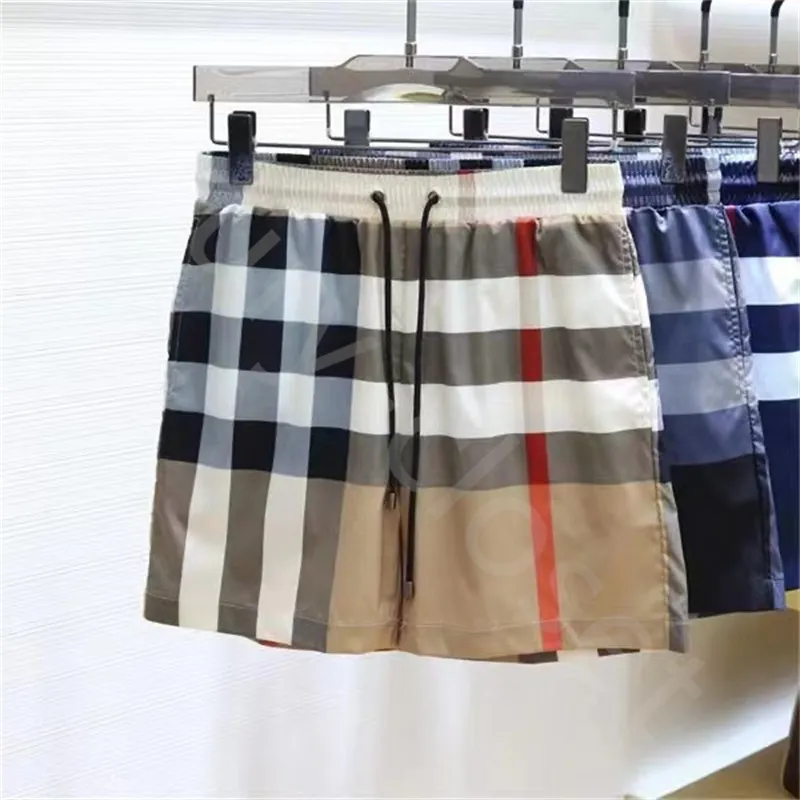 2023 Nouveaux shorts de créateurs pour hommes et femmes Summer Fashion Street Clothrs Maillot de bain à séchage rapide Plaid Striped Beach Pants Haut niveau d'apparence Luxury-Clothing M-3XL