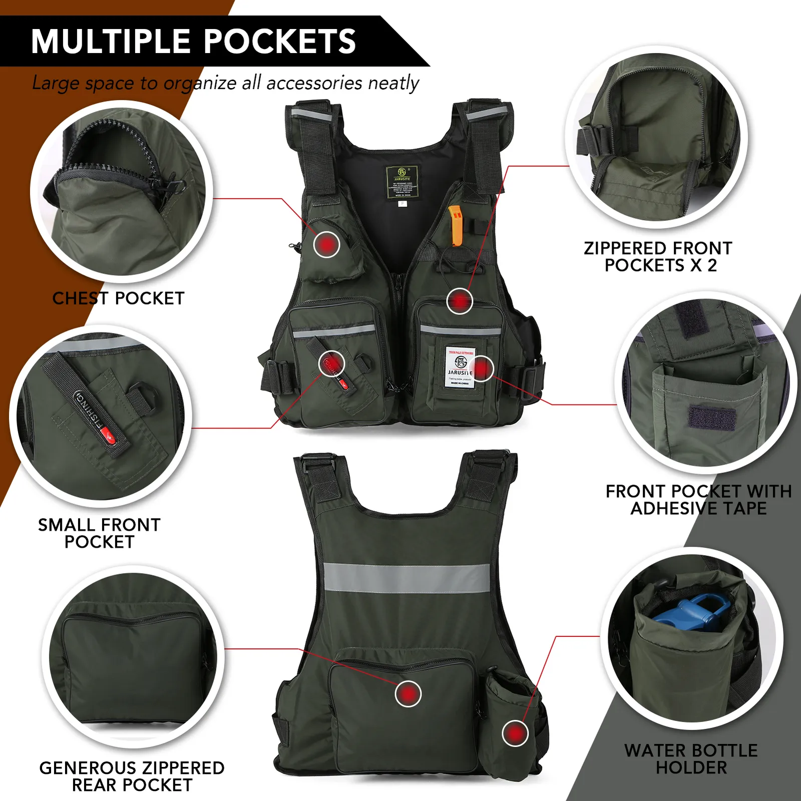 Other Sporting Goods Men Professional Life Jacket Buoyancy Suit Portable Fishing  Vests Multi Pockets Waterproof Sea Fishing Adjustable Vest 230619 From  Wai06, $19.53