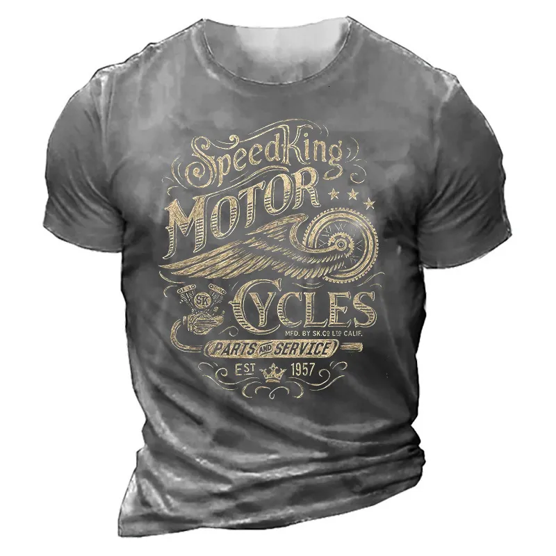 メンズTシャツ3DプリントモーターサイクルTシャツモーターバイカービンテージ半袖1976 Homme Moto Racing Suit Camiseta 230619