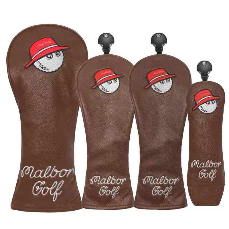 Other Golf Products Original factory manufacturing Club #1 #3 #5 Wood Headcovers Driver Fairway Woods Cover PU Leather Head Covers brown 230620
