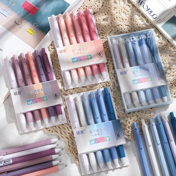 6 Stylos Gel De Noël – Motifs Mignons Pour écriture Fluide, Idée Cadeau