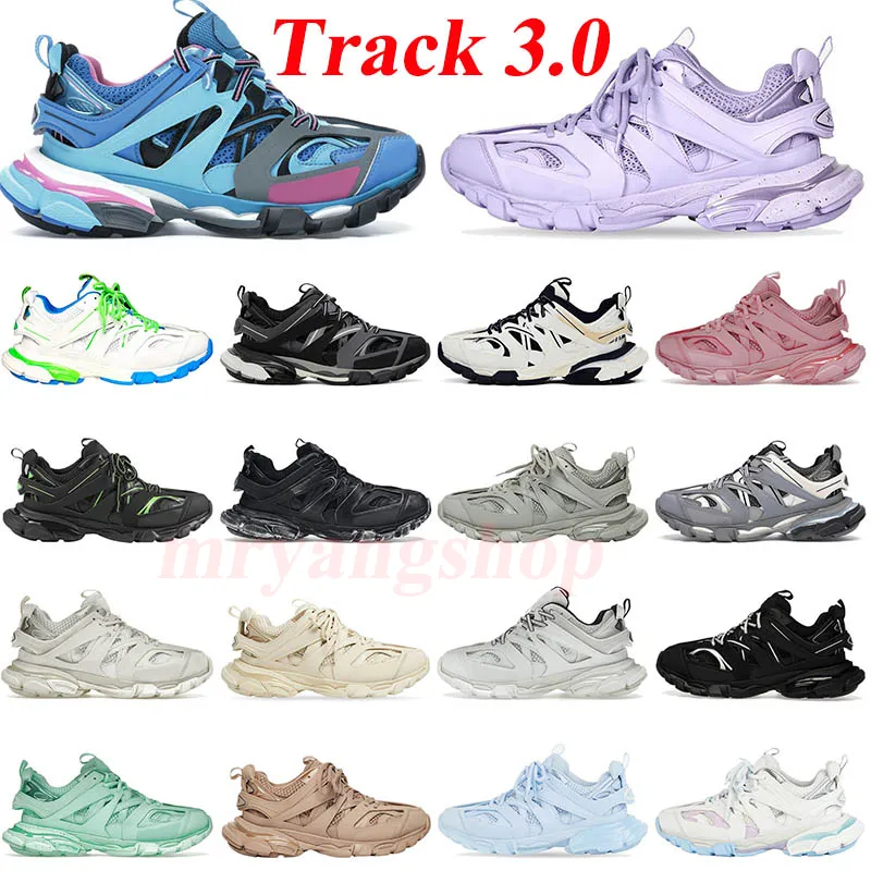 Marke Luxus Designer Männer Frauen Freizeitschuhe Track 3 3.0 Runner Triple Weiß Schwarz Sneakers Tess.s. Gomma-Leder-Trainer-Nylon-bedruckter Plateau-Sneaker