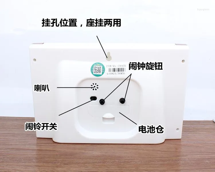 Horloges de table réveil grand siège de police suspendu double usage muet chevet veilleuse Snooze chambre bureau