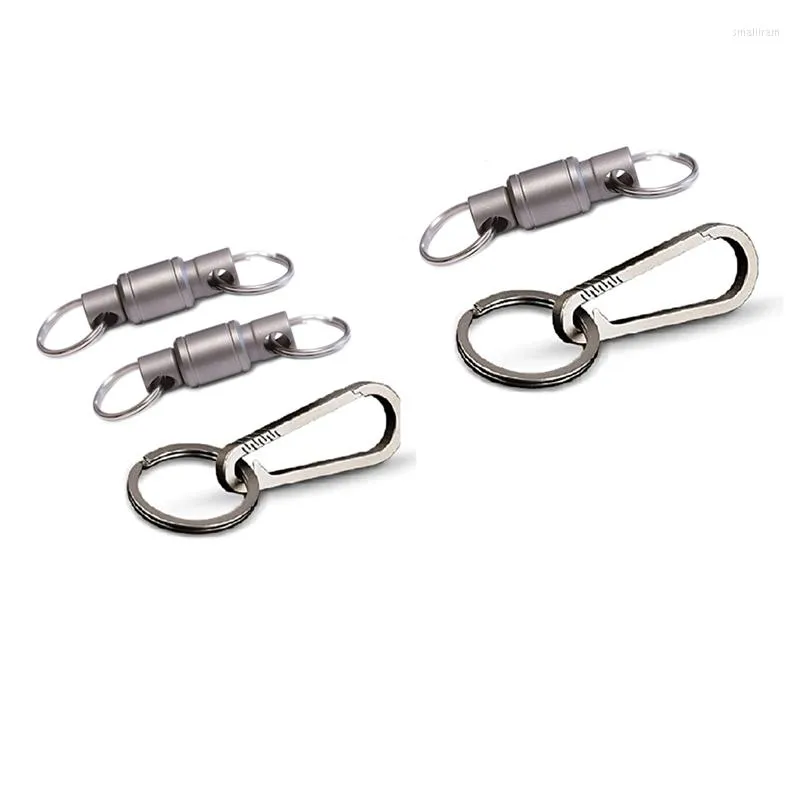 Titanium Swivel Carabiner Keychain Set With 360 Degree Rotation, Carabiner,  And Keyrings Quick Release From Smalliram, $10.6
