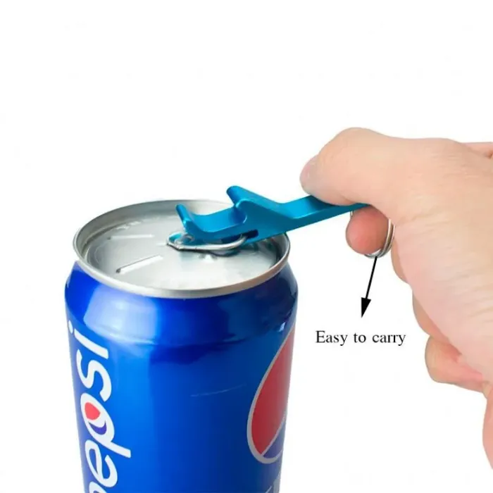 Multifunctional keychain ring creative bottle opener beer practical multifunctional portable advertising custom LOGO cap remover