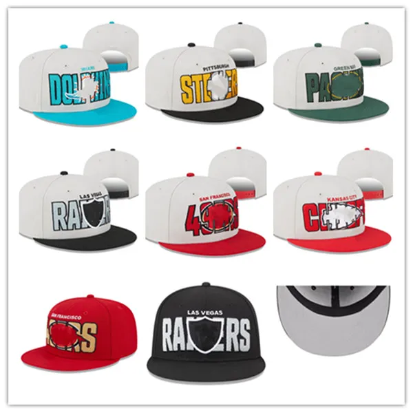 Nowa piłka nożna 2023 Draft Snapback Hats Team Stone Color Cap na scenie Snapback Regulowane mix Zamówienie wszystkich czapek Najwyższej jakości kapelusz