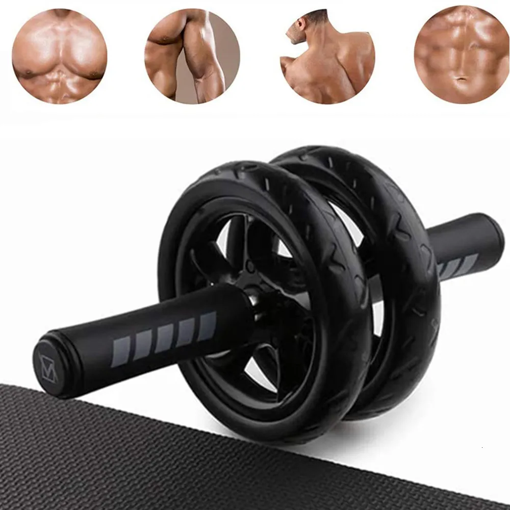 Asseyez-vous bancs pas de bruit roue abdominale Ab rouleau avec tapis pour Gym Muscle Trainer exercice Fitness équipement 230620