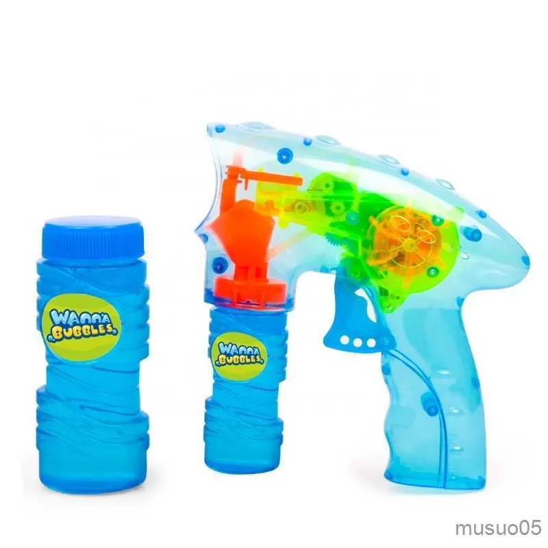 Sand Play Water Fun Outdoor Toys Children's Plastic Toys LED Light-Emittering Manual Gun Children's Toys Bubbles For Kids Toy Gun R230620