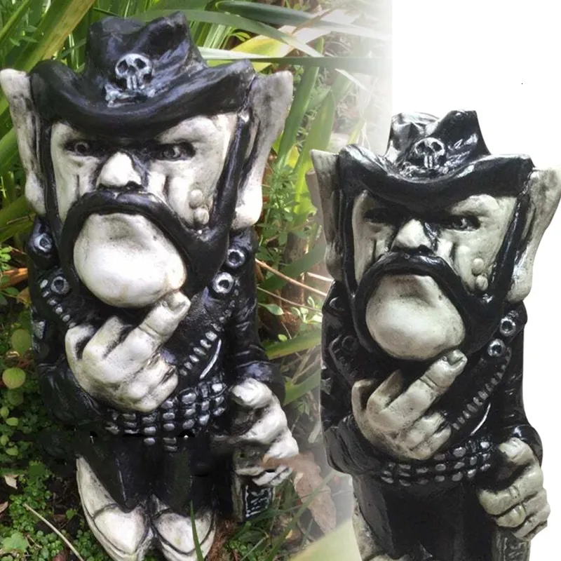 Dekorativa föremål Figurer Lemmy Rock Icon Sculpture Lemprechaun Harts Craft Decoration Cowboy Garden Ornaments Outdoor Yard Lawn Gnomes Decor 230619