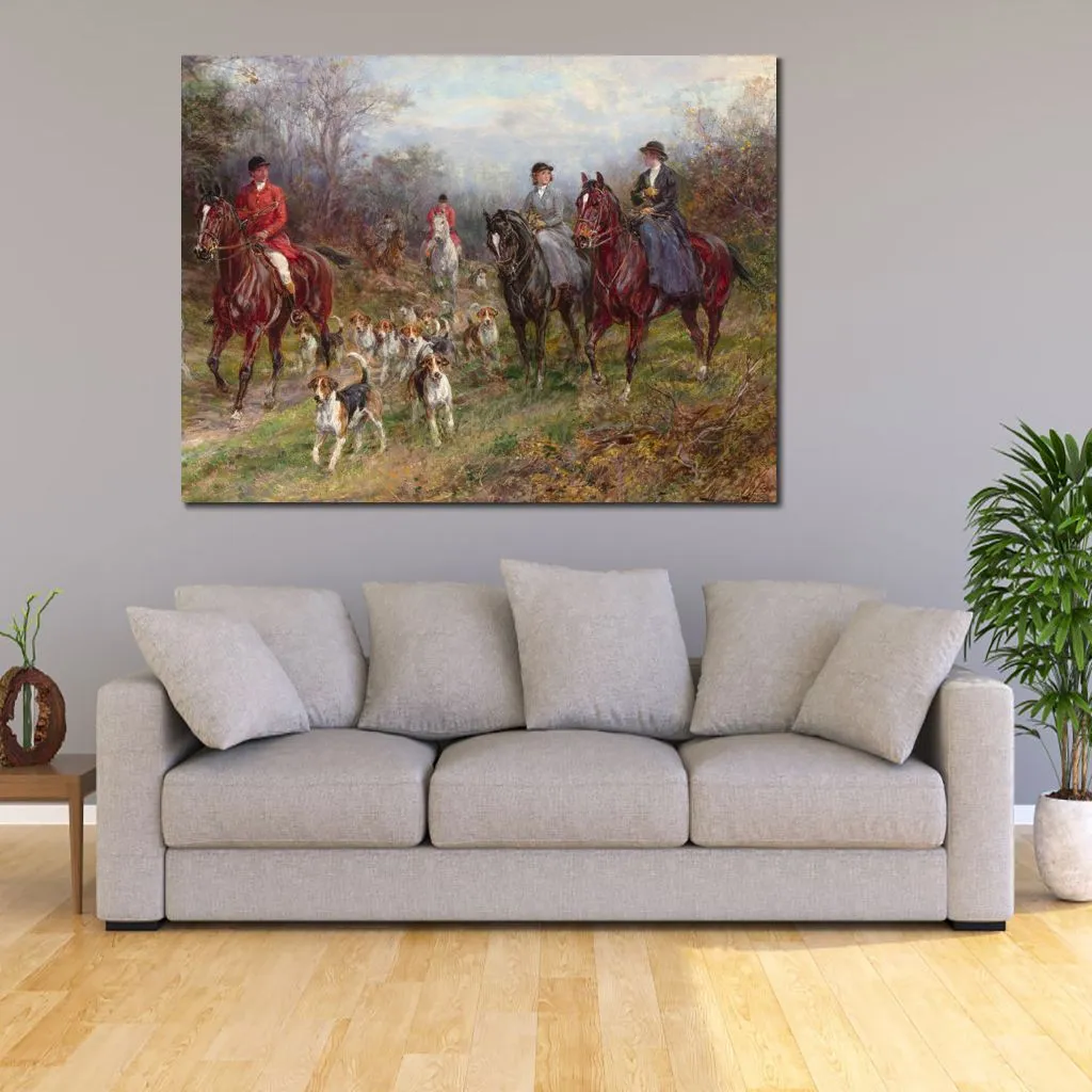 Handgeschilderde canvas kunst Tally Ho Horse portretten door Heywood Hardy schilderij landschap fijne kwaliteit