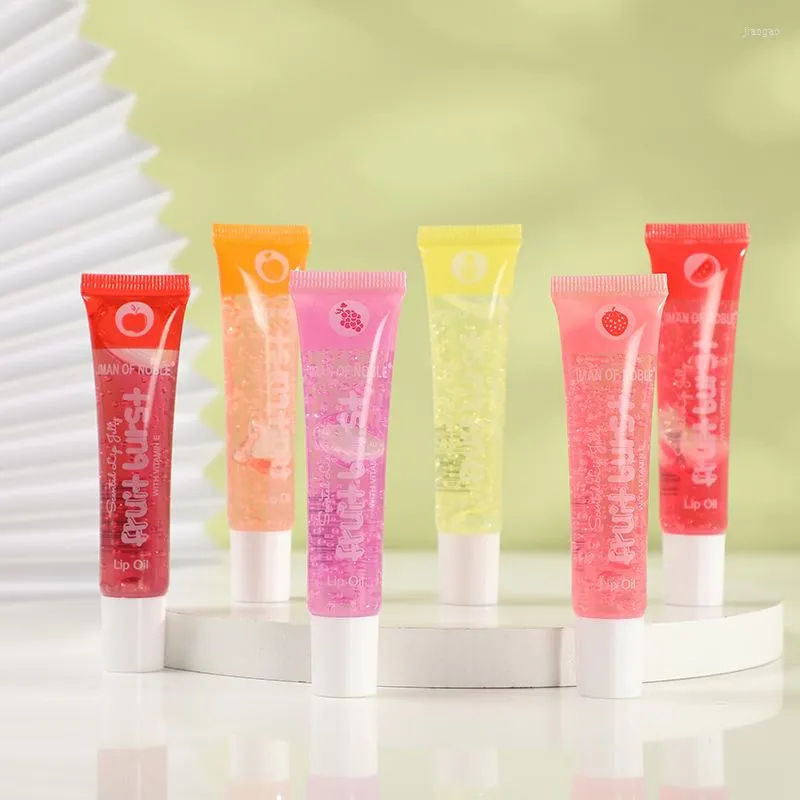 Lipgloss 12 Teile/los Obst Vitamin Nette Natürliche Feuchtigkeitsspendende Kinder Mädchen Lippen Öl Kawaii Pflege