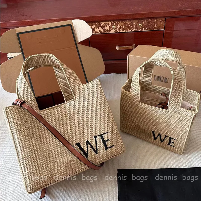 Fashion Beach Bags Women Designer Totes Handbags Straw Shoulder Bag Crossbody Bags Mini Font Tote In Raffia New Summer Seaside Vacation Woven Woman Bag