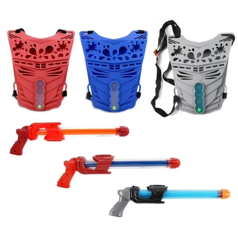 Zabawki z bronią Blaster Water Guns Sport Zabawy pływania basen Gra Water Water Gra Summer Outdoor Backyard Vest-Backpack Wyciąganie strzelców wodnych zabawki 230619