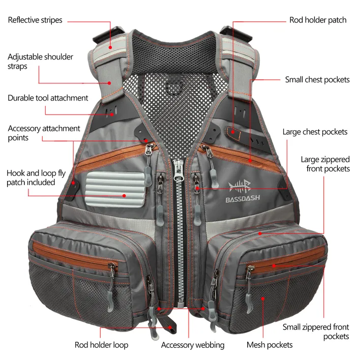 Other Sporting Goods Bassdash FV09 Fly Fishing Vest For Youths Kids  Adjustable Size With Multiple Pockets Trout Bass Fishing Gear 230619 From  Wai06, $15.54