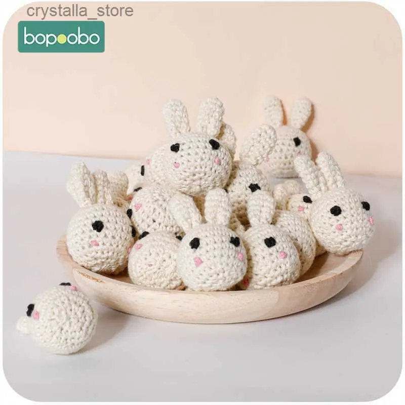 Bopoobo 1/5pc Деревянные бусинки для вязания крючком панды жеваемые бусы Diy