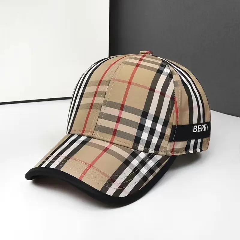 Boll Caps Fashion Hat Designer Classic Plaid Baseball Cap för män Kvinnor High End Luxury Cap Retro Plaid Letter Sun Hat Bucket Hat 1Cr4V