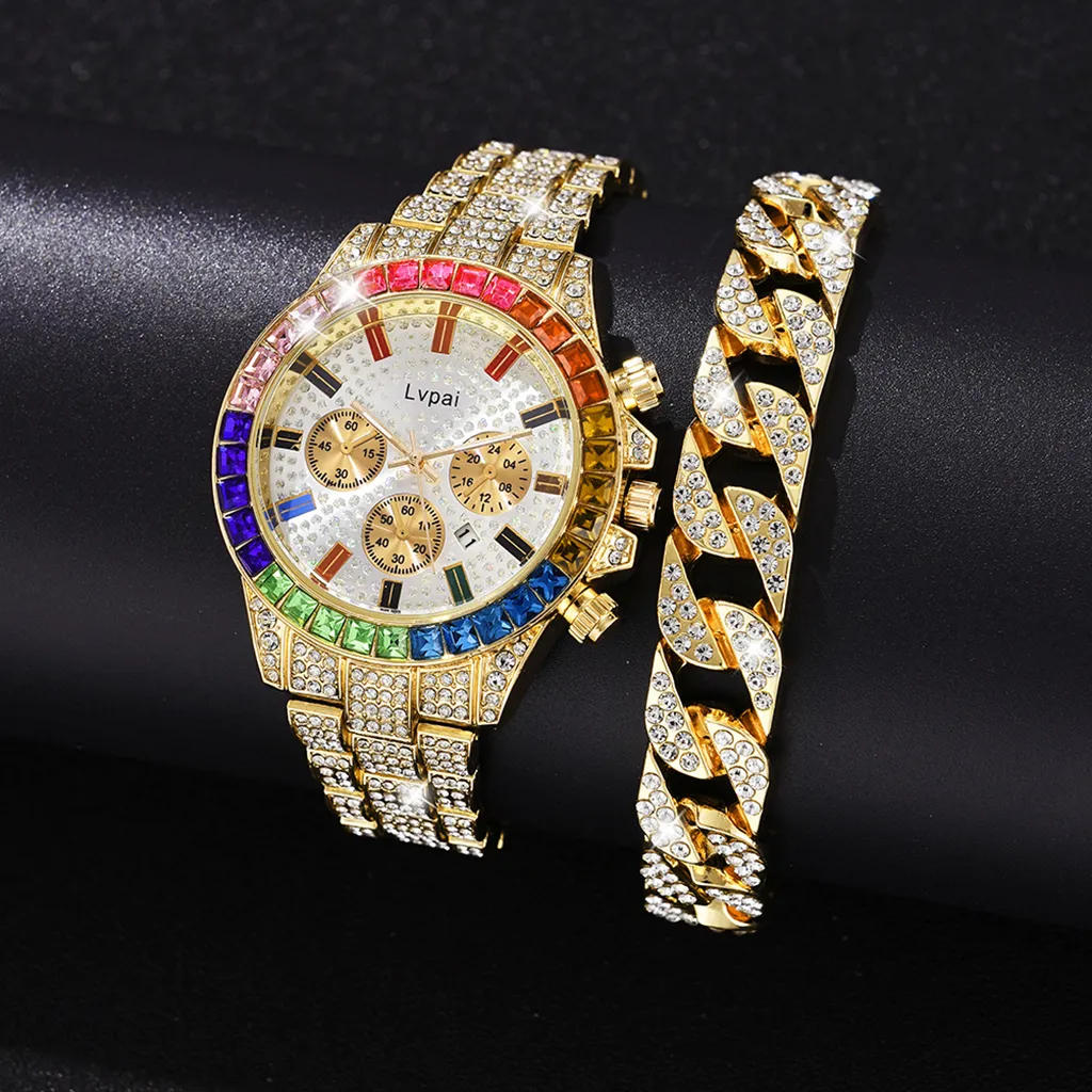 Altri orologi Lvpai Brand Watch Bracciale Set Luxury Donna Uomo Ladies Casual Donna Crystal Orologi Uomo Diamond Fashion Watch Relogio Feminino 230619